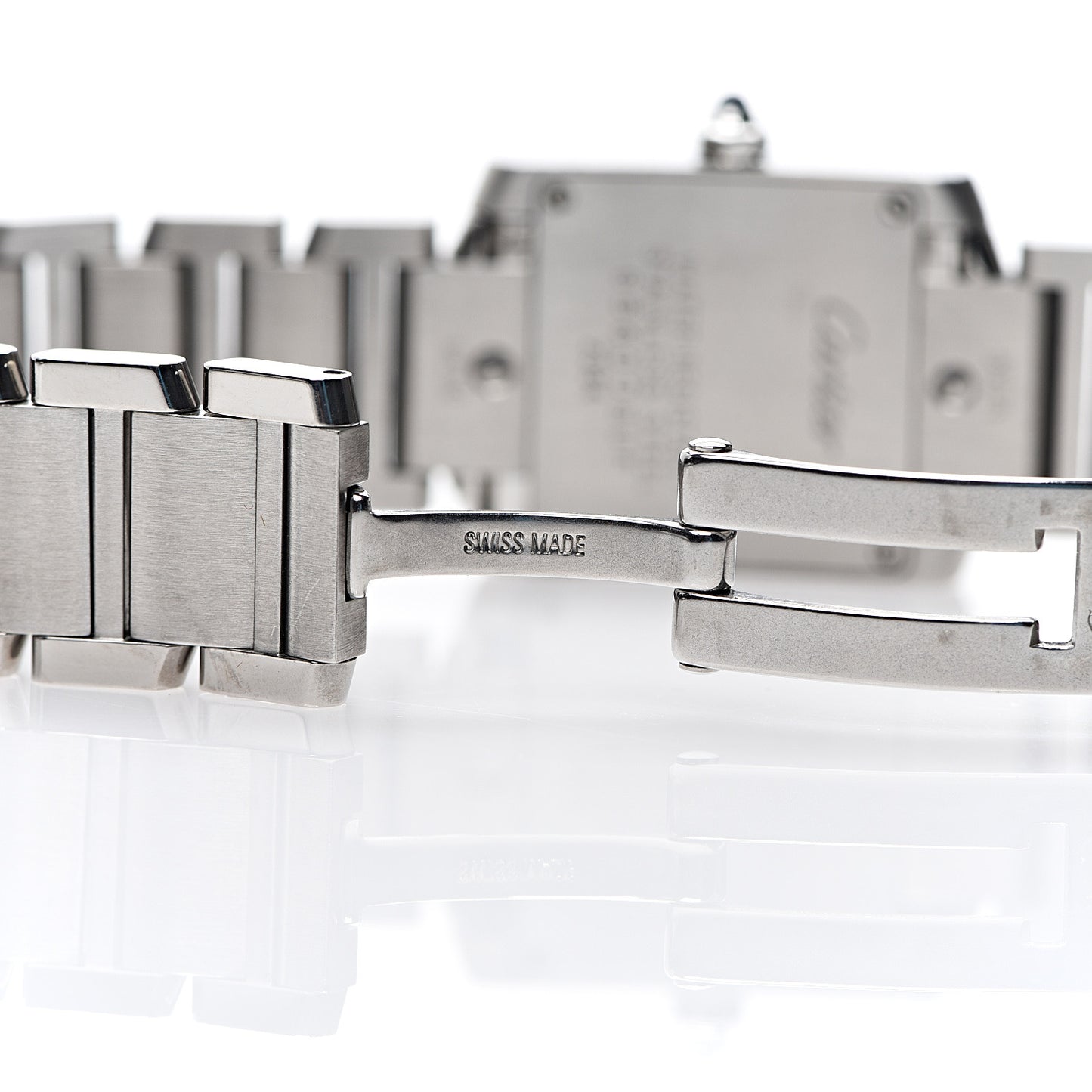 Stainless Steel 20mm Tank Francaise Quartz Watch