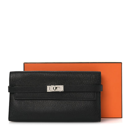 Hermes Chevre Mysore Kelly Longue Wallet Black 12 of 12