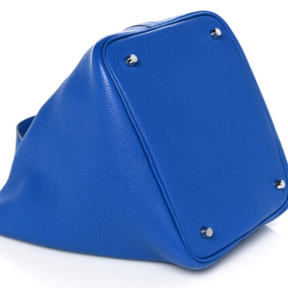 Hermes Taurillon Maurice Picotin Lock 22 MM Bleu Zellige 8 of 11