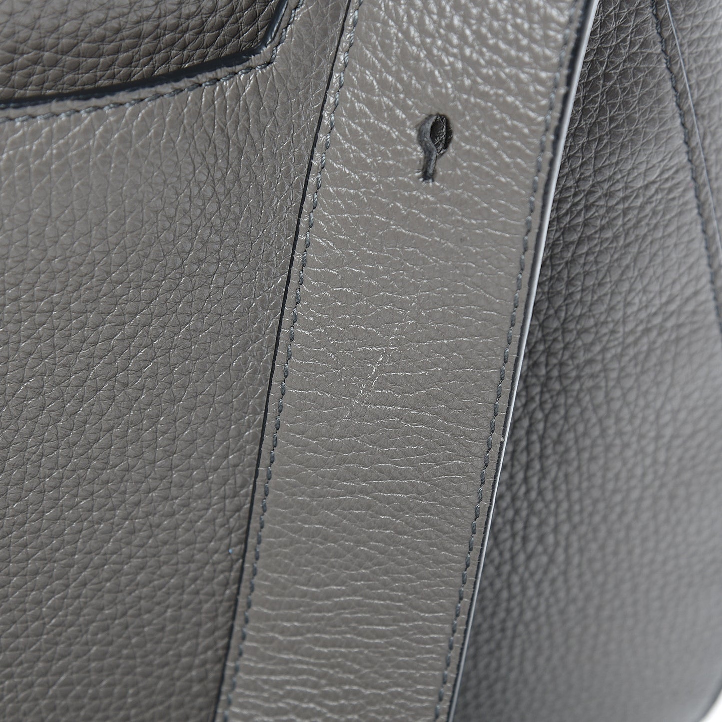 Grained Calfskin Soft Jennifer Saddle Bag Graphite