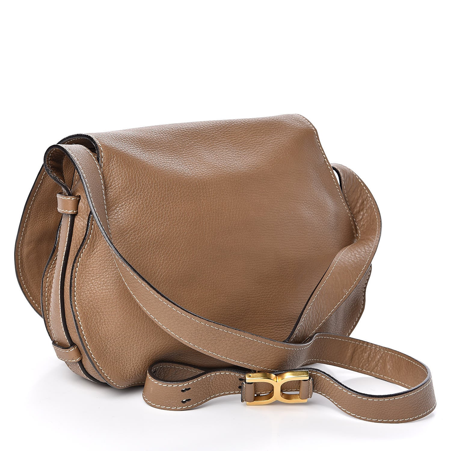 Chloe Calfskin Medium Marcie Round Crossbody Bag Nut 3 of 10