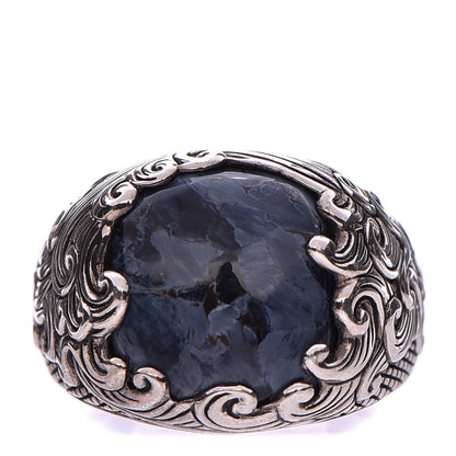 David Yurman Men's Sterling Silver Pietersite Wave Ring 62 10 1 of 6