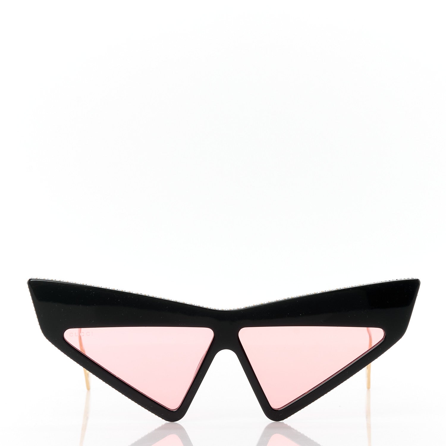 Gucci Acetate Crystal Geometric Sunglasses GG0430S Black 2 of 7