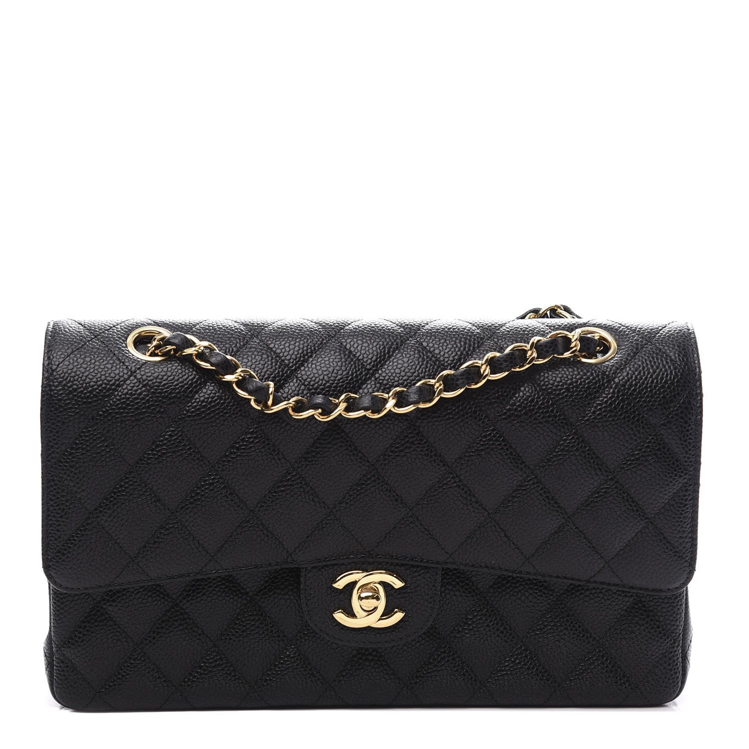 Chanel Caviar Quilted Medium Double Flap Black 1 of 10