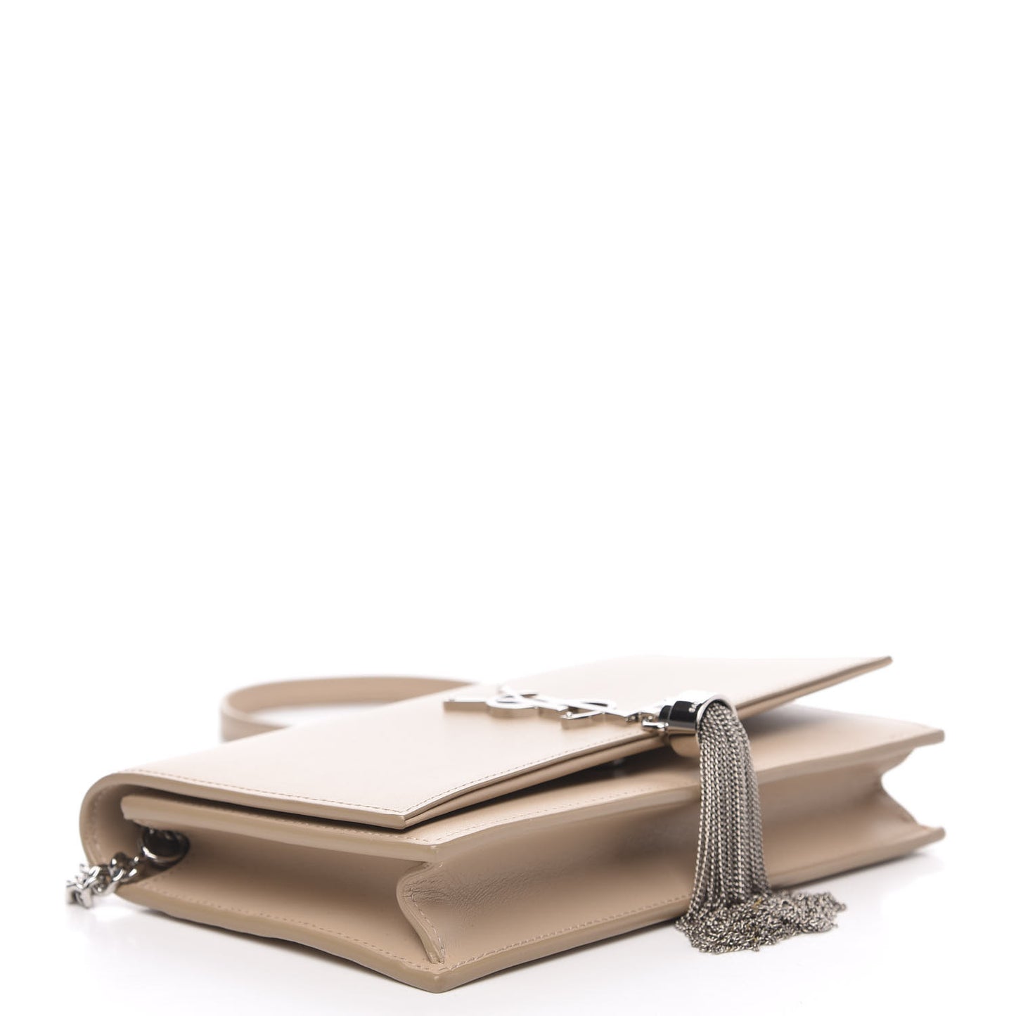 Smooth Calfskin Classic Monogram Kate Tassel Chain Wallet Nude Powder