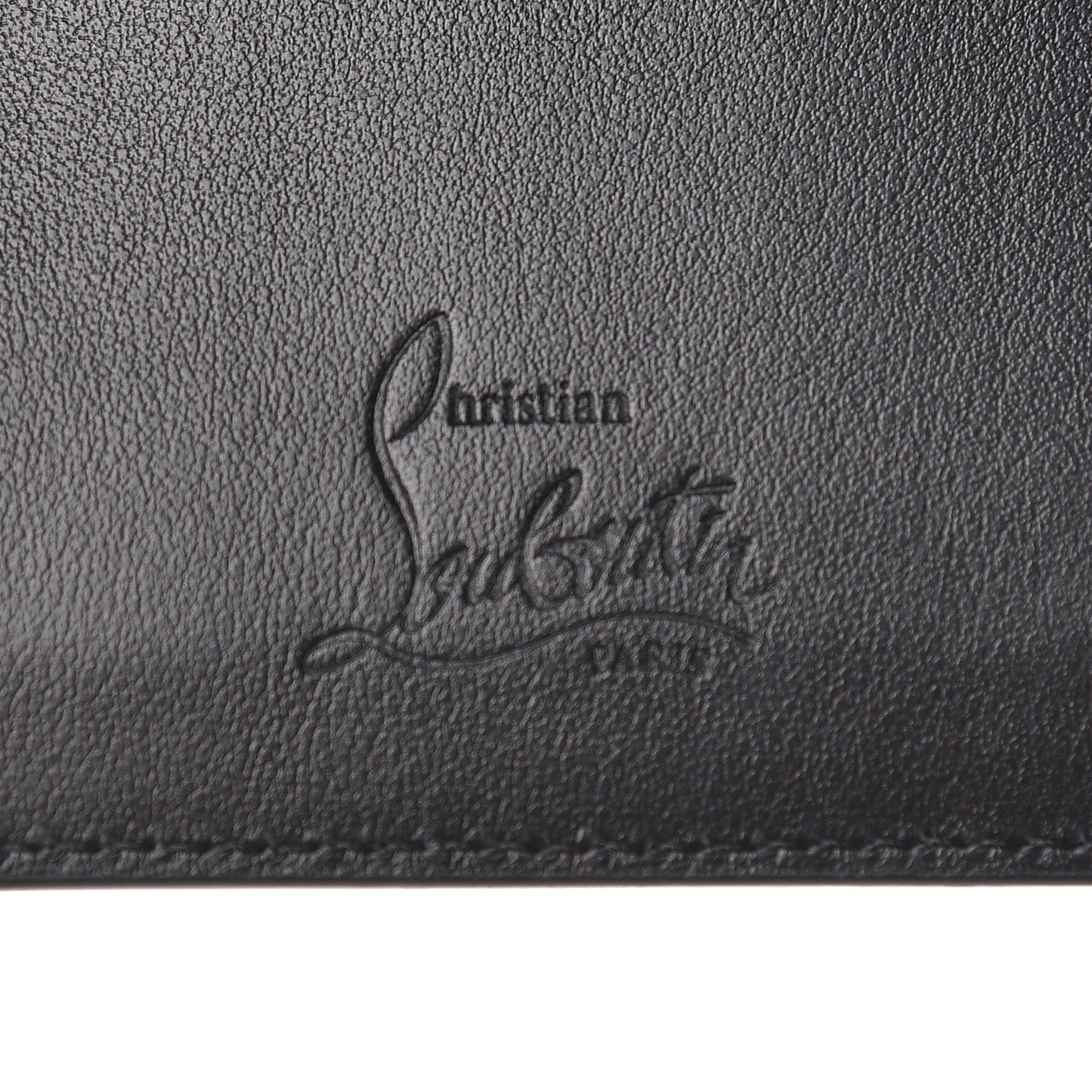Calfskin Paris Spikes Kios Card Holder Black
