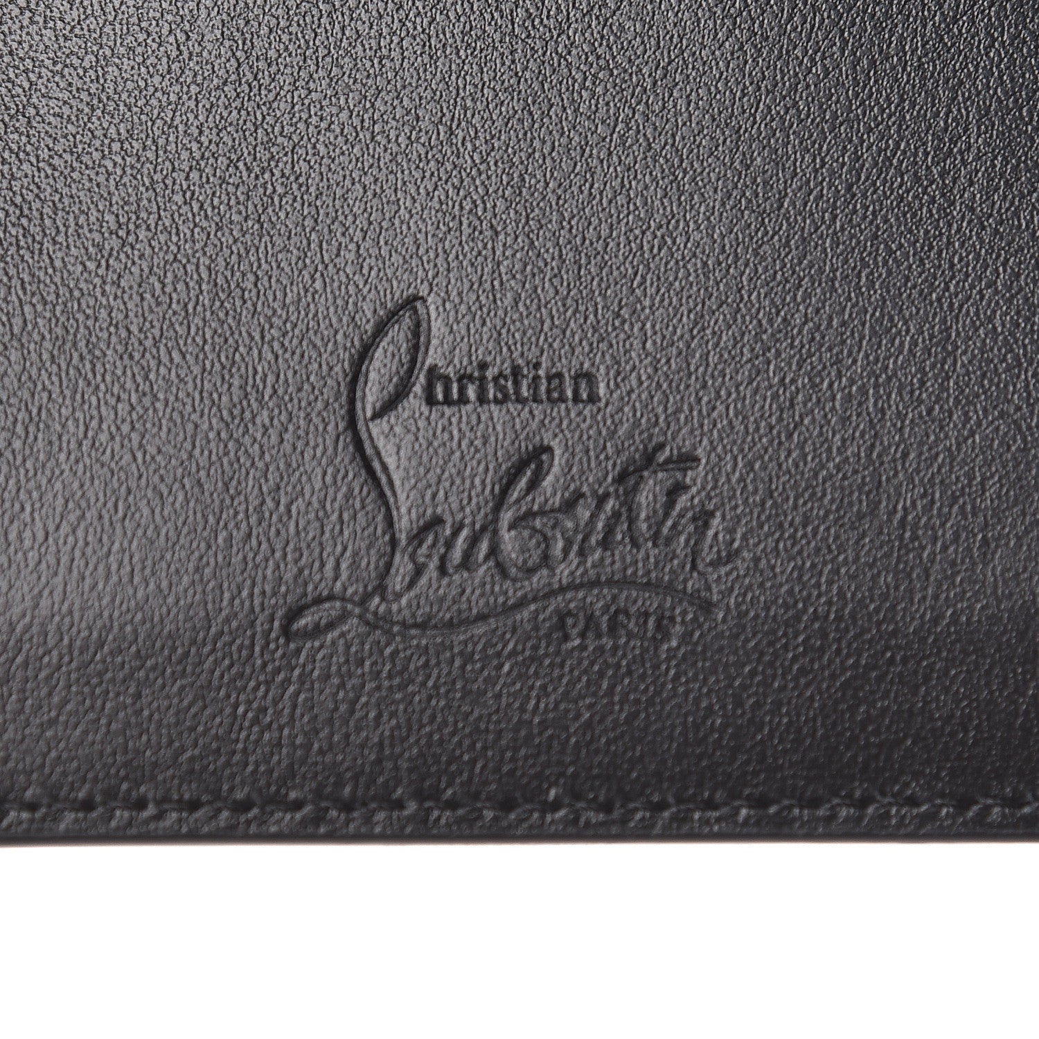 Christian Louboutin Calfskin Paris Spikes Kios Card Holder Black 6 of 7