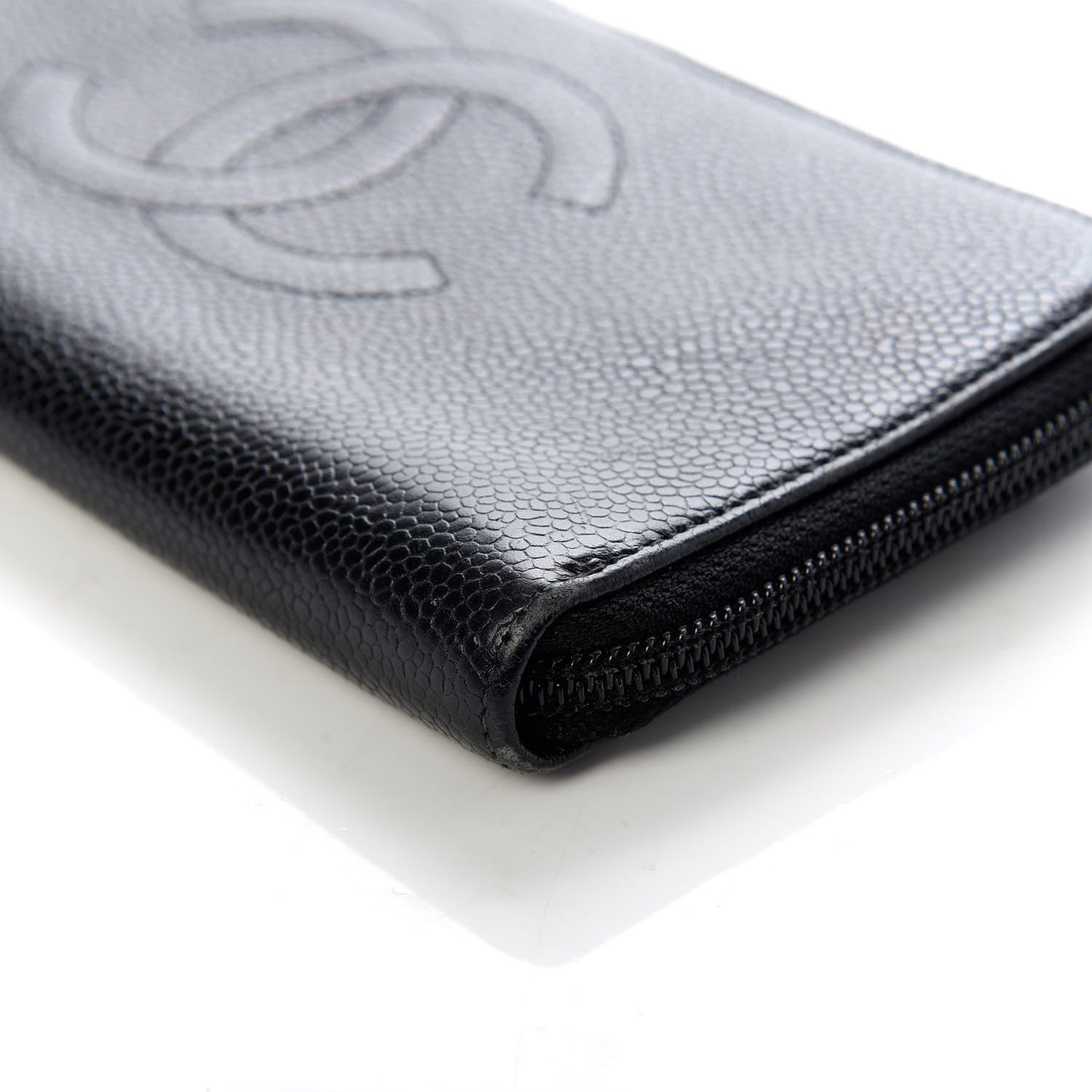 Chanel Caviar Large Timeless CC Zip Around Wallet Black 5 of 9