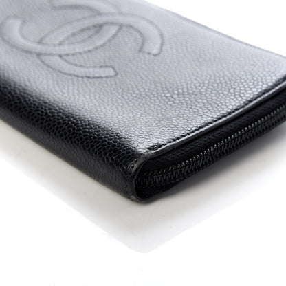 Chanel Caviar Large Timeless CC Zip Around Wallet Black 5 of 9