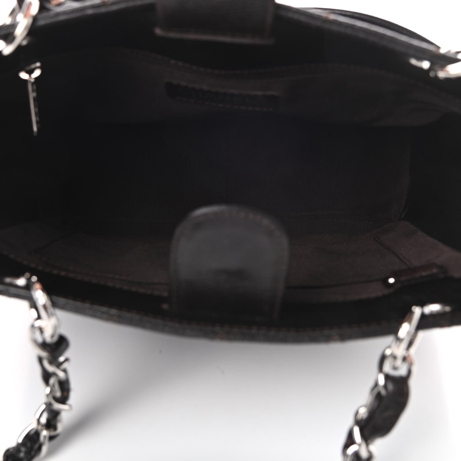 Chanel Caviar Quilted Petit Shopping Tote PST Dark Brown 5 of 12