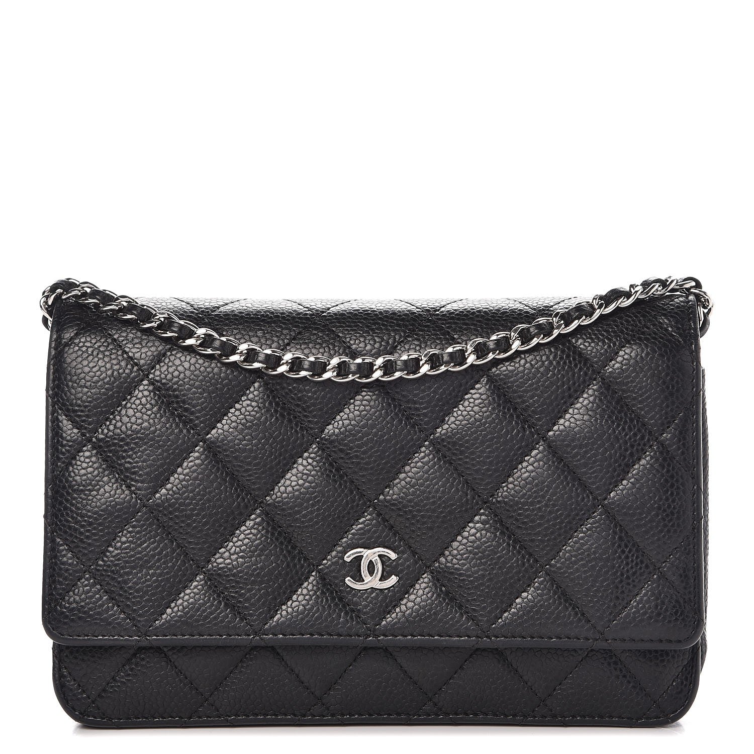 Chanel Caviar Quilted Wallet On Chain WOC Black 1 of 10