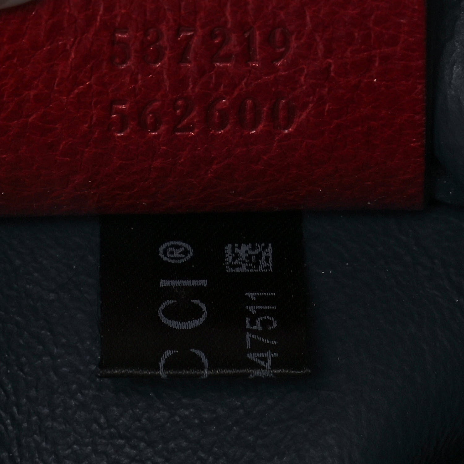 Gucci Suede Calfskin Large Rajah Chain Tote New Blue Romantic Cherry 8 of 12