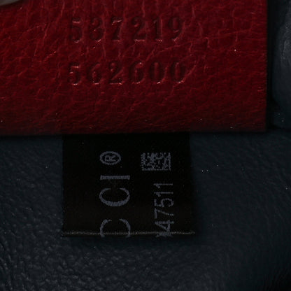 Gucci Suede Calfskin Large Rajah Chain Tote New Blue Romantic Cherry 8 of 12