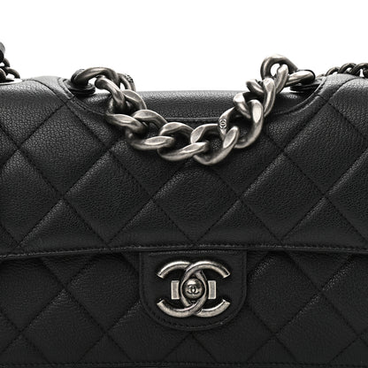 Chanel Goatskin Quilted Medium Perfect Edge Flap Black 8 of 9