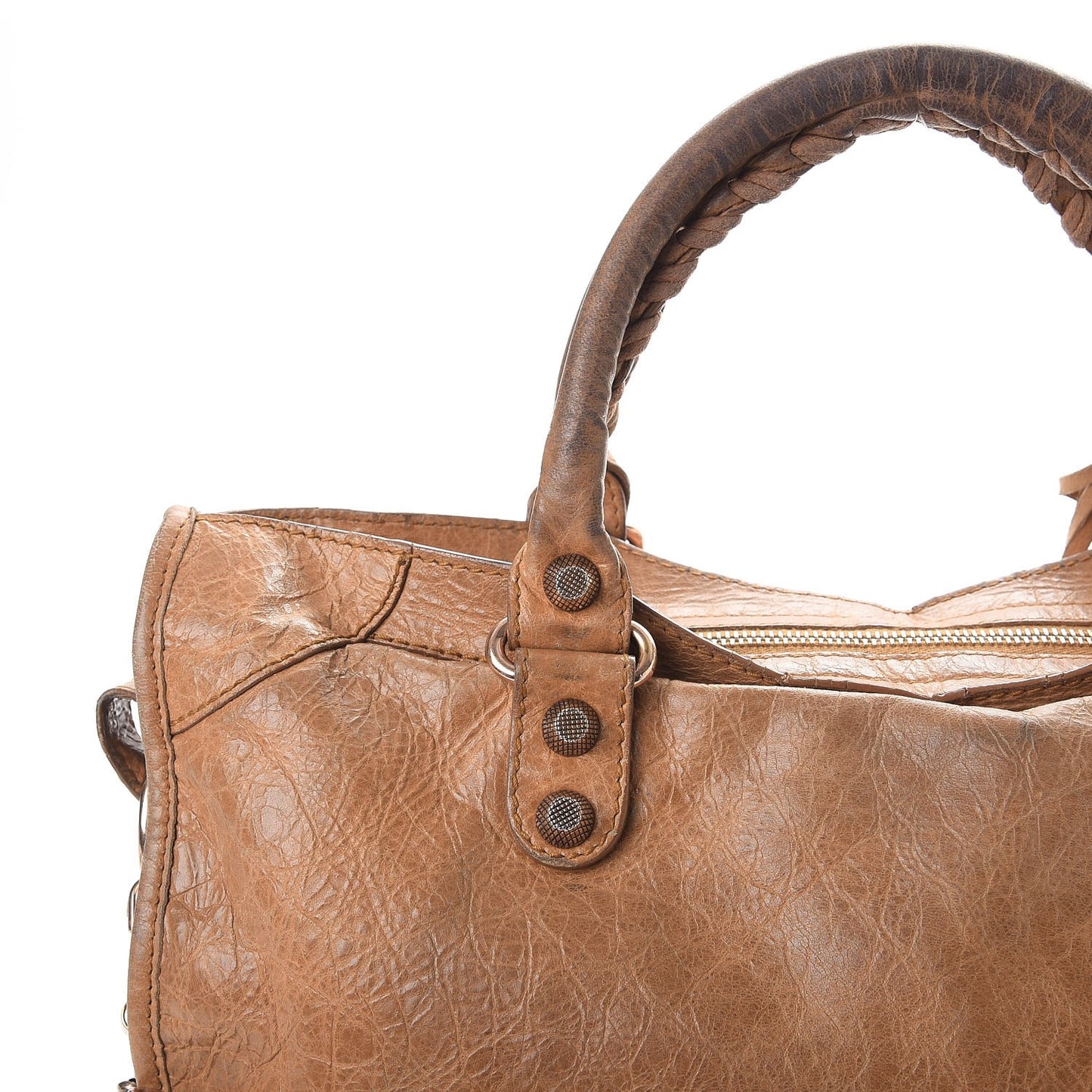 Agneau Giant 12 Rose Gold Hardware City Cumin Brown