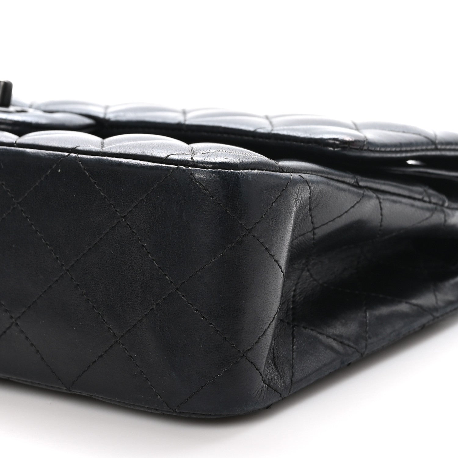 Chanel Lambskin Quilted Medium Double Flap So Black 10 of 10