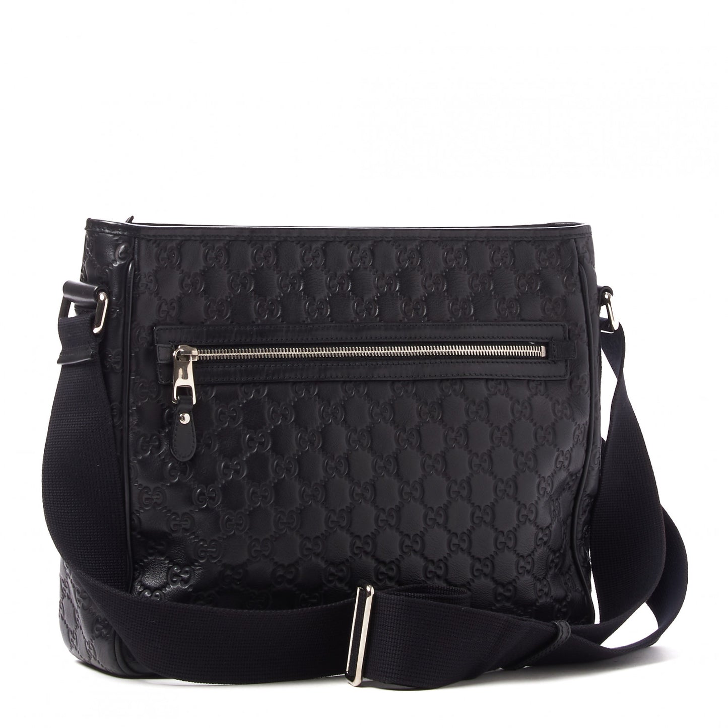 Guccissima Flat Messenger Bag Black