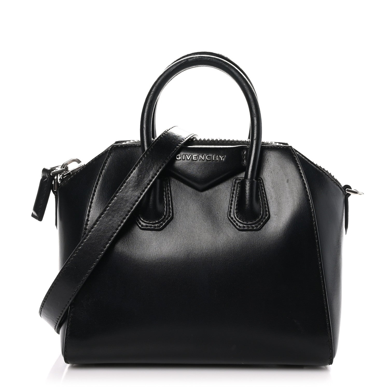 Givenchy Shiny Lord Calfskin Mini Antigona Black 1 of 10