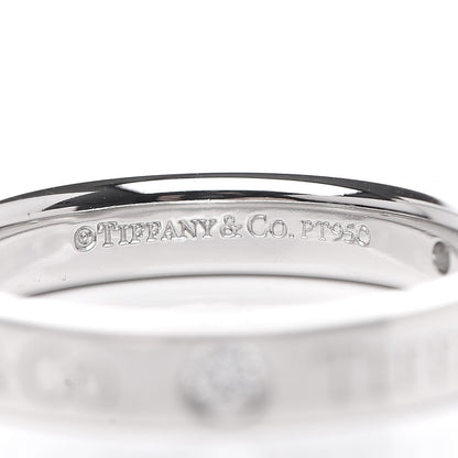 Tiffany Platinum Diamond Logo Band Ring 47 4 4 of 4