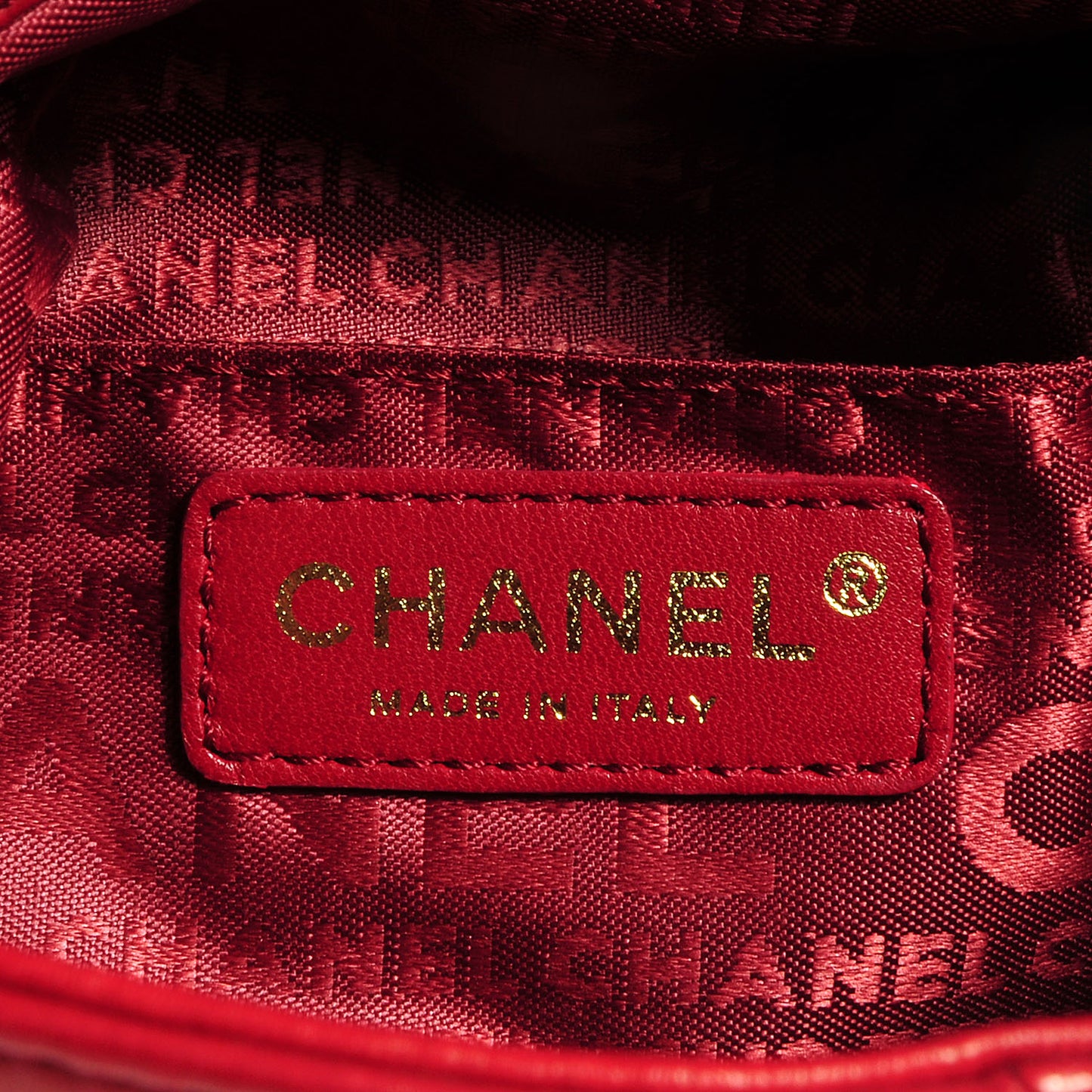 Lambskin Coco Ball Fold Over Bag Red