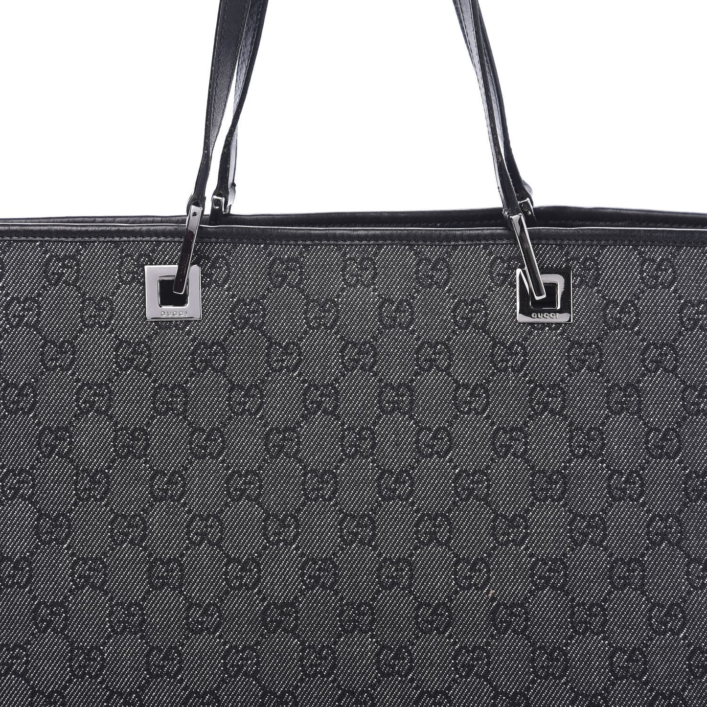 Denim Monogram Tote Black