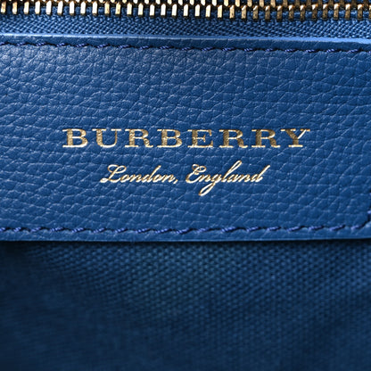 Burberry Haymarket Check Floral Print Small Canterbury Tote Mineral Blue Burnt Orange 6 of 10