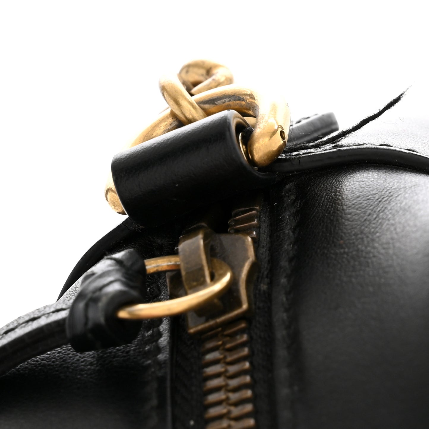 Calfskin Matelasse Small GG Marmont Chain Shoulder Bag Black