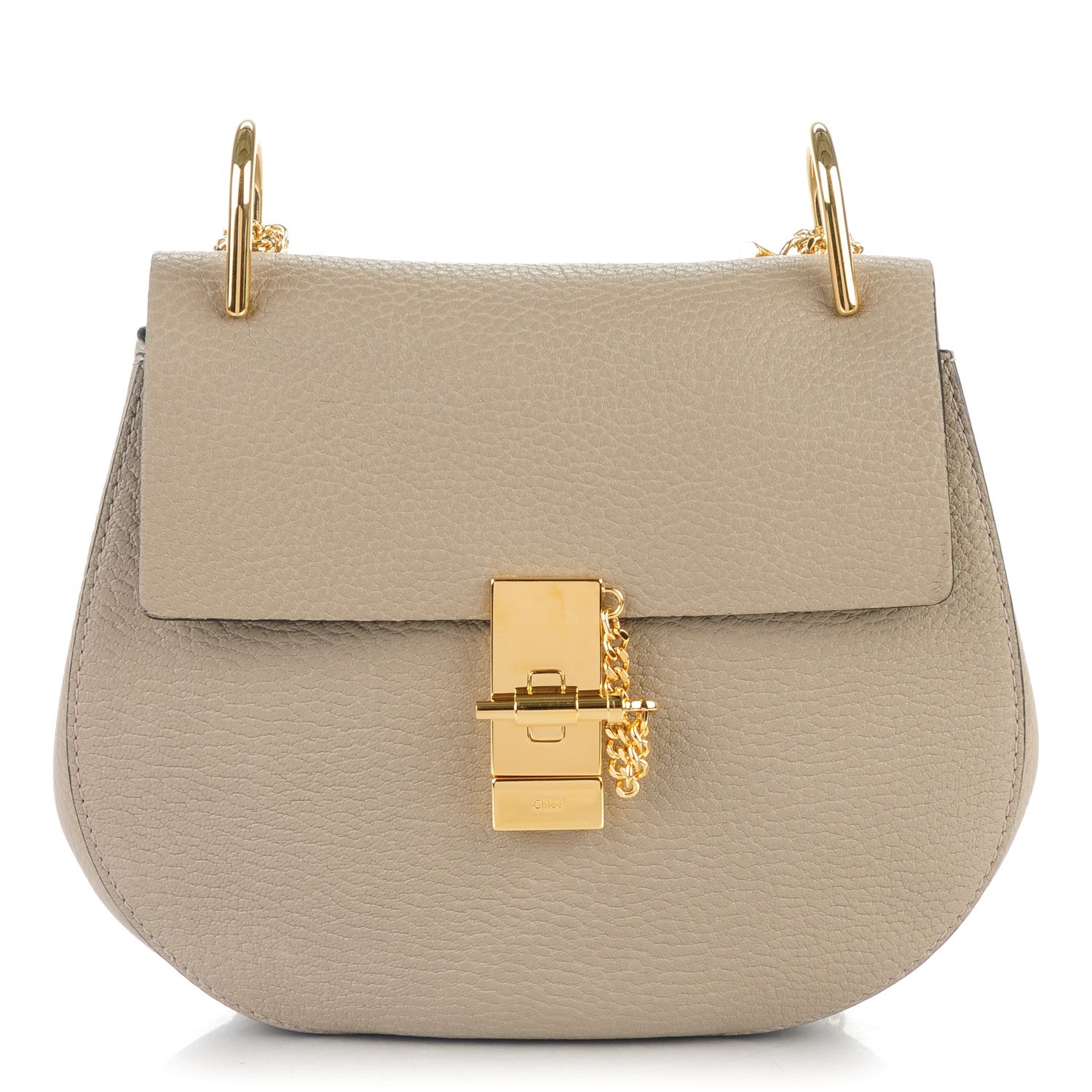 Chloe Grained Lambskin Drew Shoulder Bag Motty Grey 1 of 8