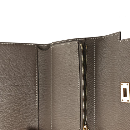 Hermes Epsom Medium Kelly Wallet Etoupe 6 of 9