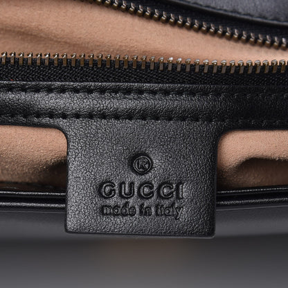 Gucci Calfskin Matelasse Medium GG Marmont Shoulder Bag Black 6 of 7