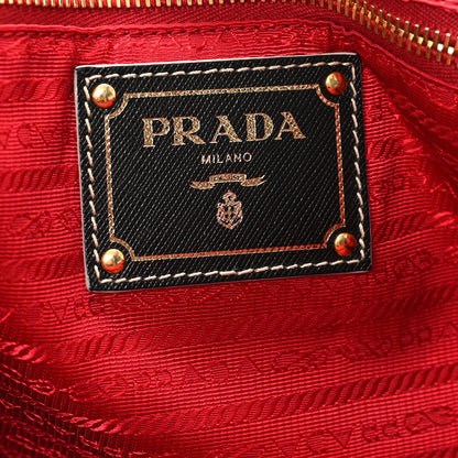 Prada Tessuto Nylon Saffiano Shopping Tote Black 6 of 13
