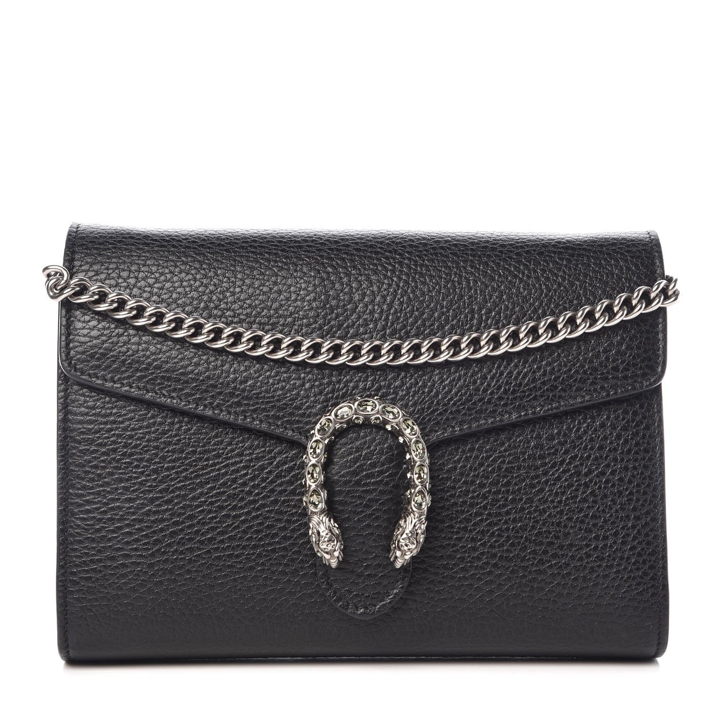 Calfskin Mini Dionysus Chain Wallet Black