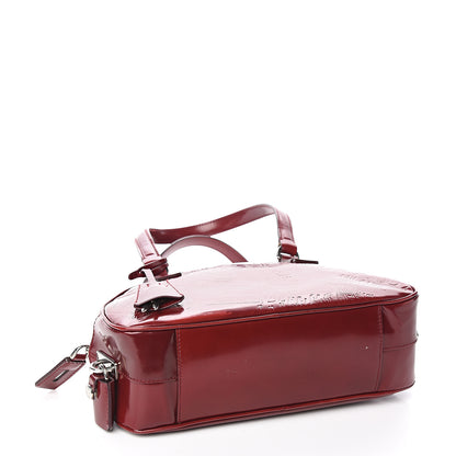 Prada Spazzolato Print Bowling Bag Rosso 3 of 13