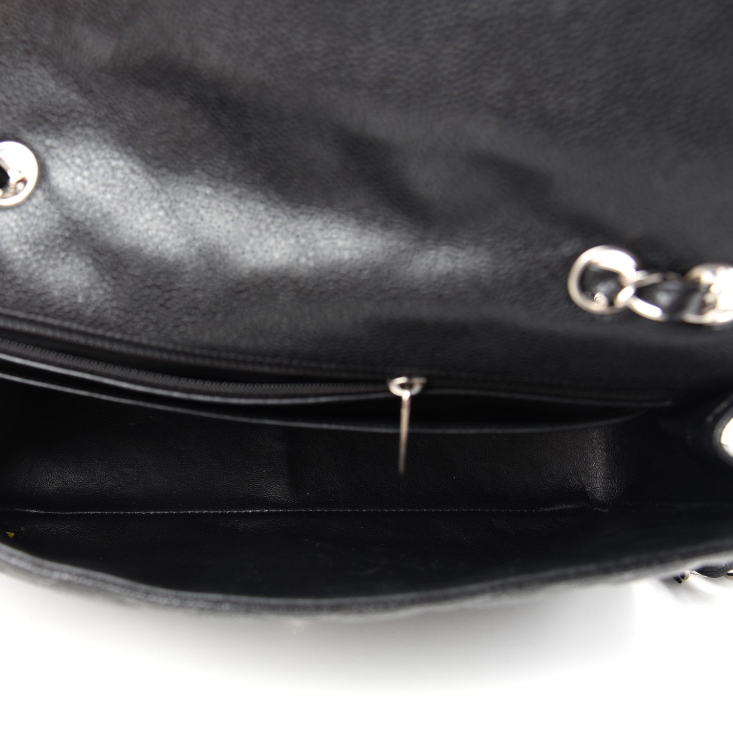 Chanel Caviar Quilted Jumbo Single Flap Black 5 of 10