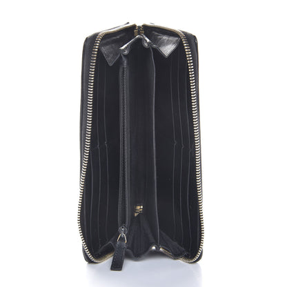 Saint Laurent Patent Y Mail Zip Around Wallet Black 5 of 7