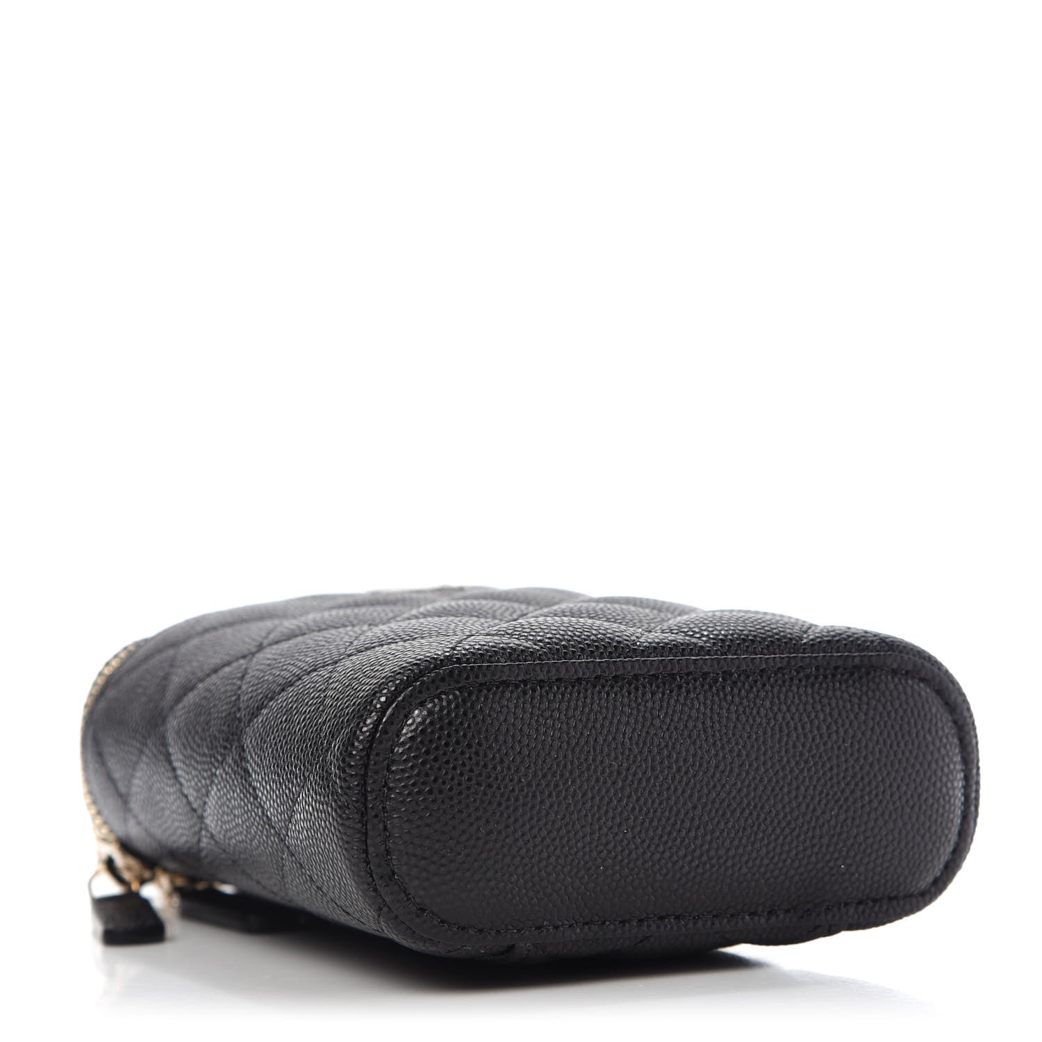 Chanel Caviar Quilted Small Vertical Coco Beauty Vanity Case With Chain Black 4 of 9