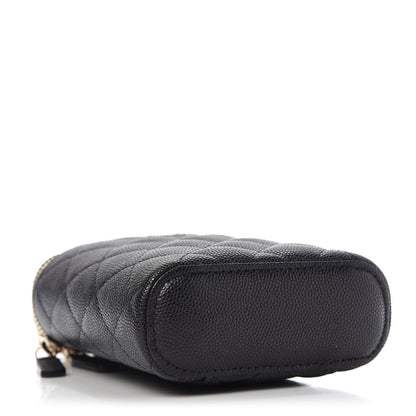Chanel Caviar Quilted Small Vertical Coco Beauty Vanity Case With Chain Black 4 of 9