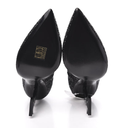 Saint Laurent Glitter Opyum 100 Pumps 37 Black 5 of 9