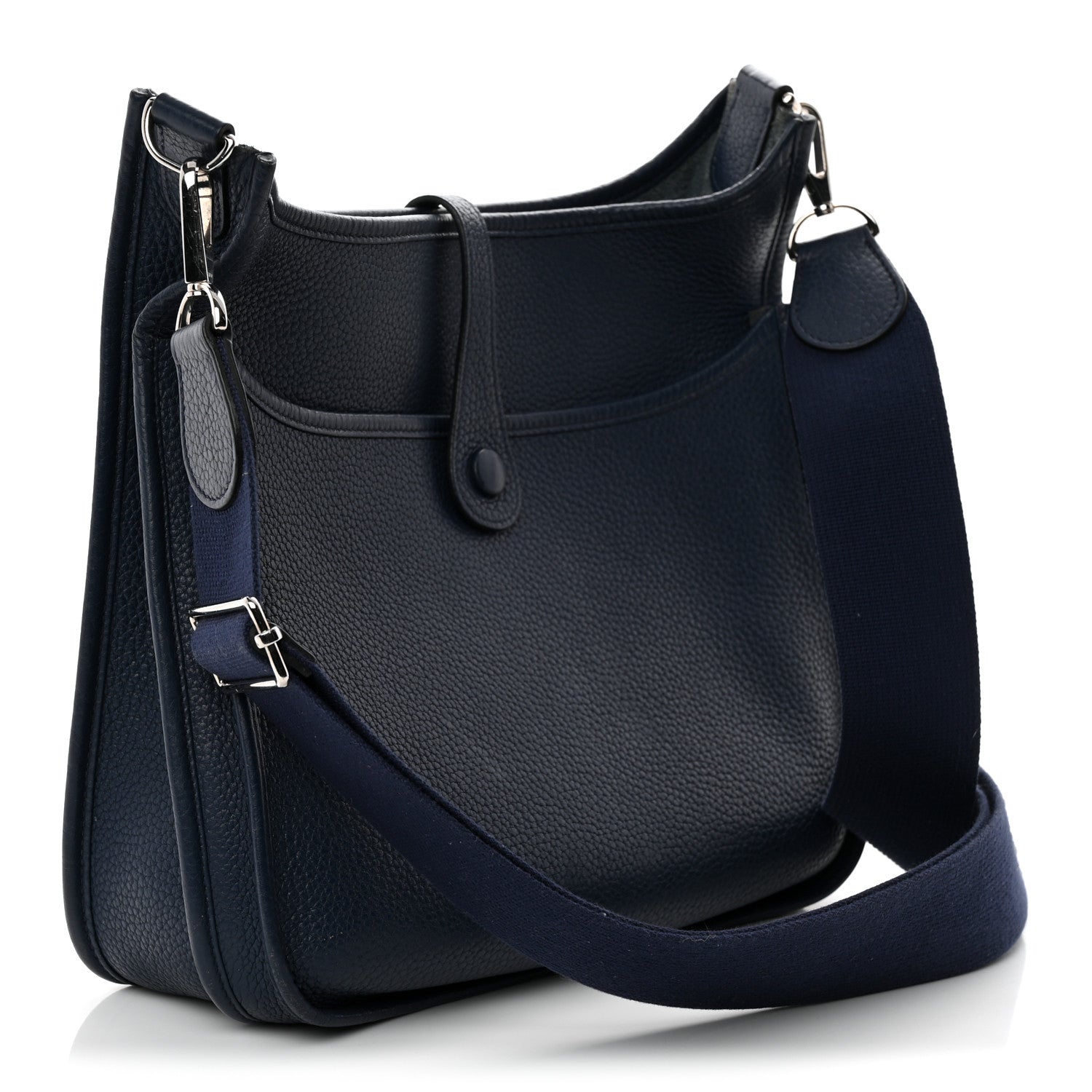 Hermes Taurillon Clemence EVELYNE III PM Bleu Saphir 3 of 11
