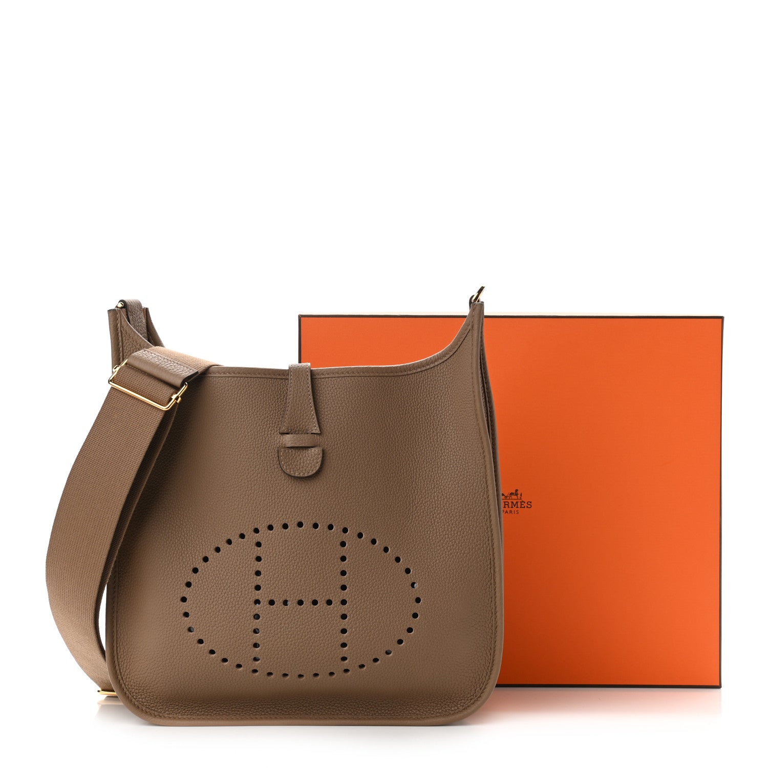 Hermes Taurillon Clemence Evelyne III PM Beige De Weimar 11 of 11
