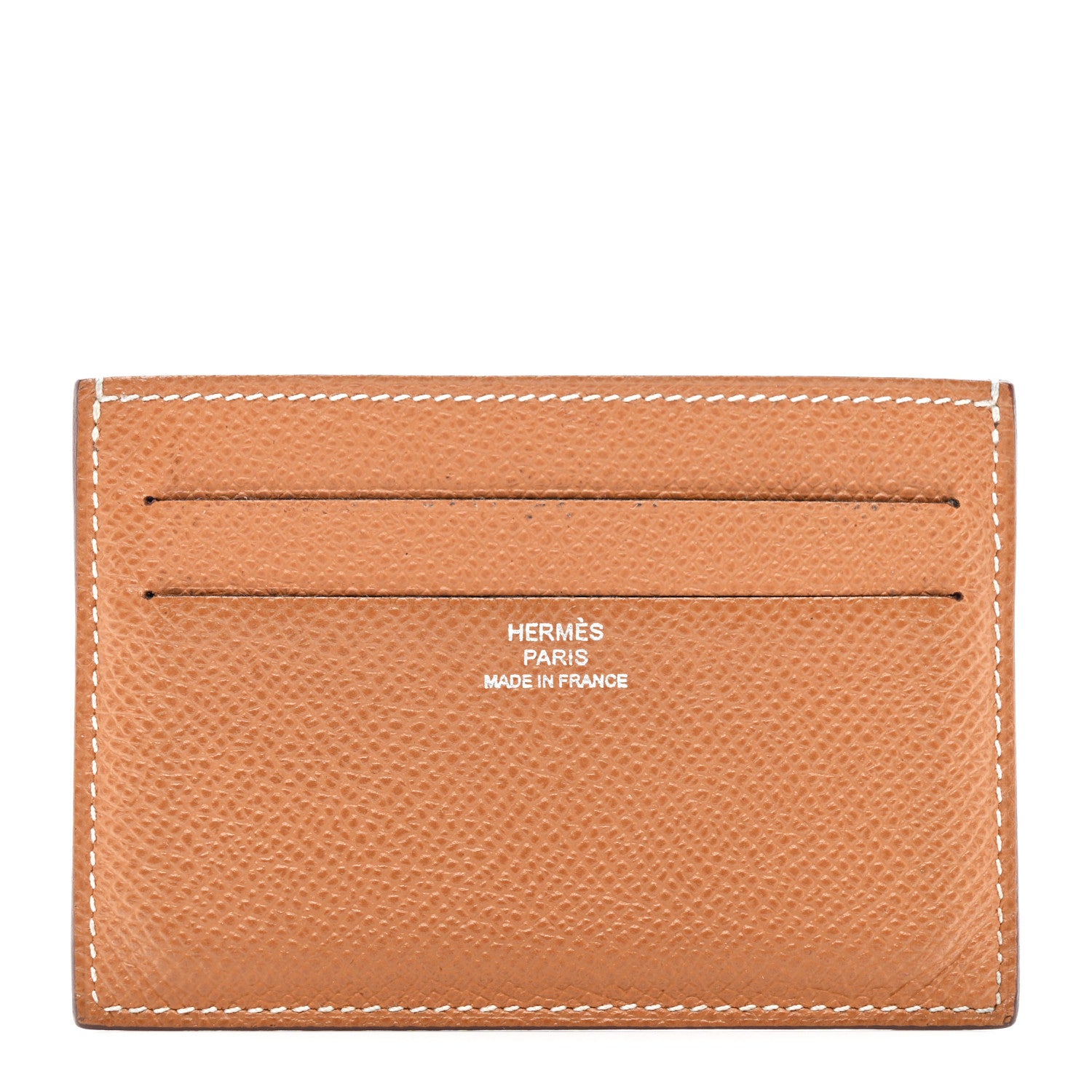 Hermes Epsom Citizen Twill Card Case Gold 1 of 6