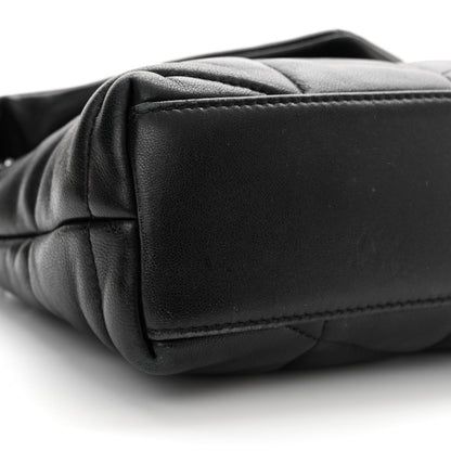Saint Laurent Lambskin Quilted Toy Loulou Puffer Monogram Chain Satchel Black 9 of 12