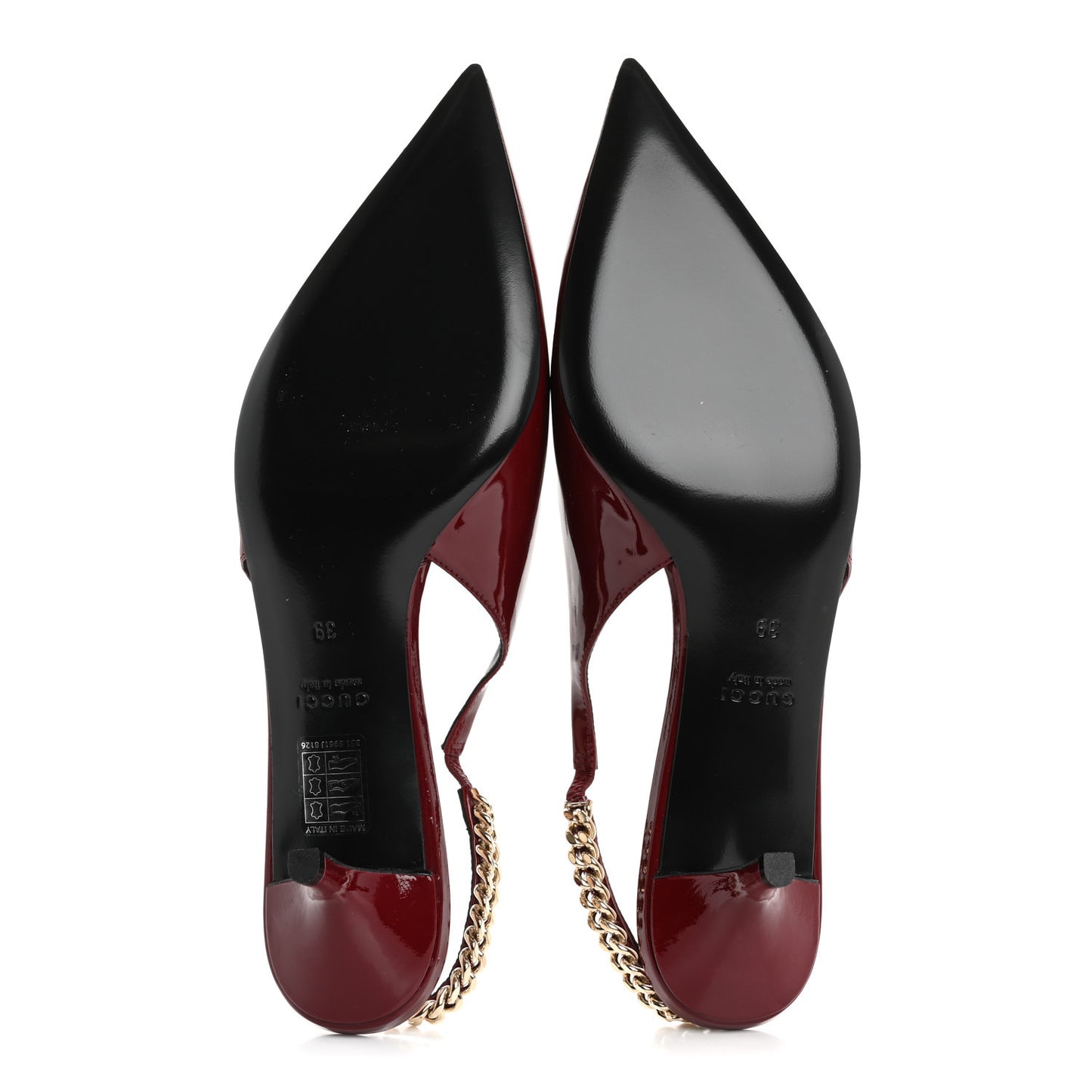 Patent Signoria 35mm Slingback Pumps 39 Rosso Ancora
