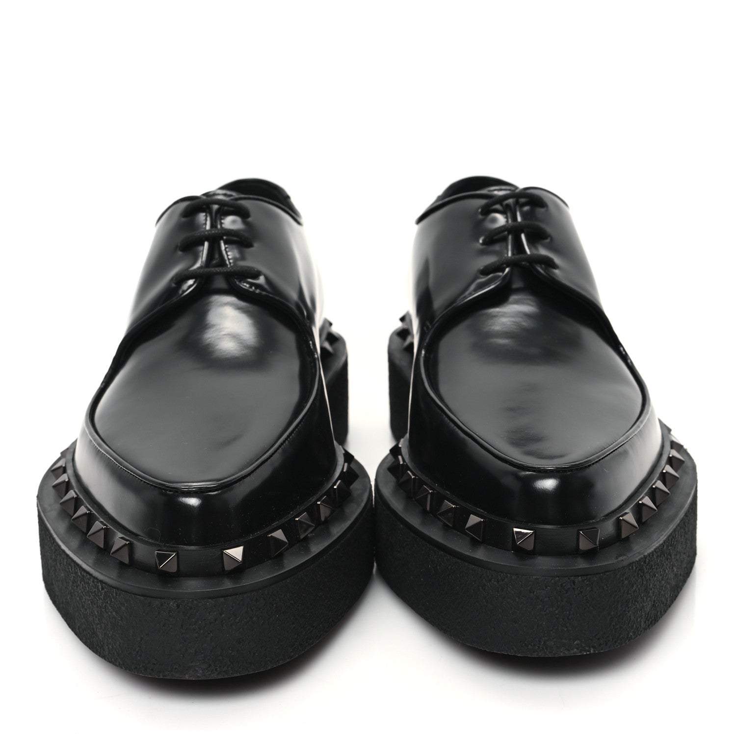 Valentino Garavani Calfskin Rockstud Womens M-Way Derby Loafers 41 Black 3 of 12