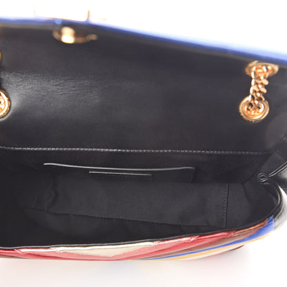 Saint Laurent Metallic Calfskin Matelasse Chevron Monogram Medium College Satchel Multicolor 4 of 8
