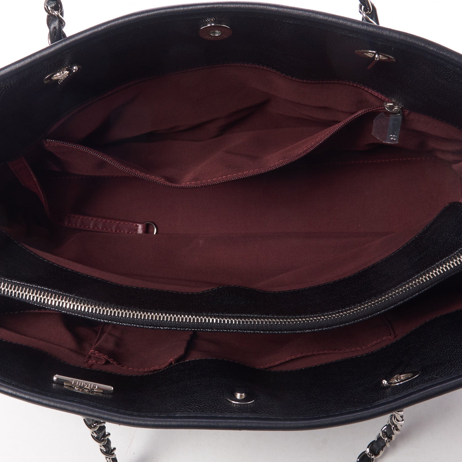 Chanel Caviar Quilted French Riviera Tote Black 6 of 9