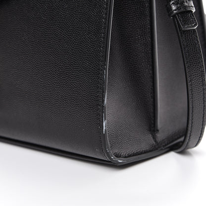 Saint Laurent Grain de Poudre Medium Classic Monogram Cassandra Top Handle Black 10 of 11