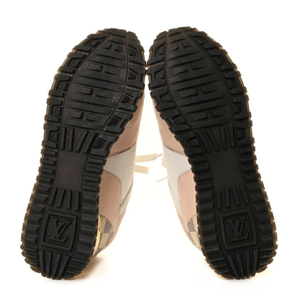 Louis Vuitton Calfskin Damier Azur Run Away Sneakers 37 White 7 of 8