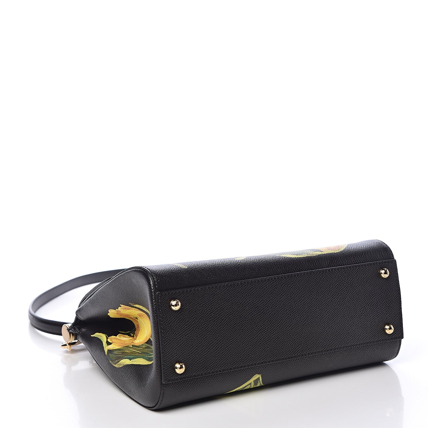 Dolce & Gabbana Dauphine Tulip Print Medium Miss Sicily Satchel Black 4 of 9