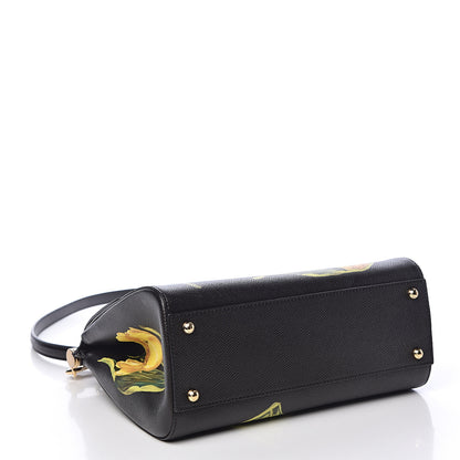 Dolce & Gabbana Dauphine Tulip Print Medium Miss Sicily Satchel Black 4 of 9